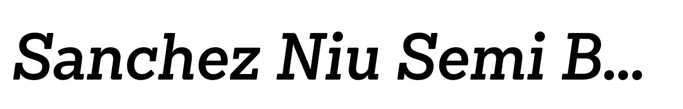 Sanchez Niu Semi Bold Italic